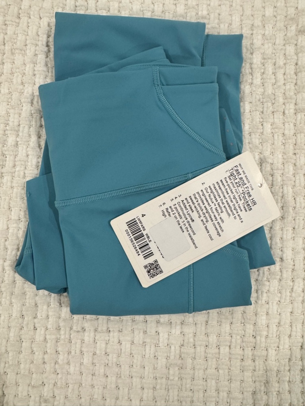 Lululemon Fast and Free Leggings in Washed Blue